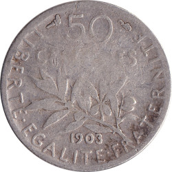 France - 50 centimes -...