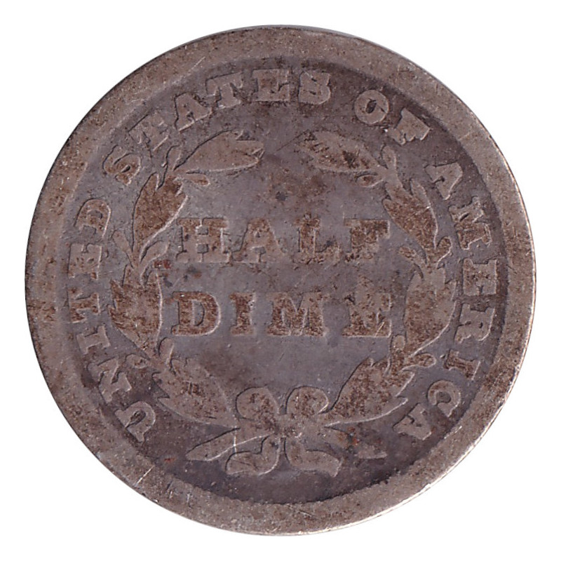 United States of America - 1/2 dime - Liberté assise - Légende au revers - 1839 - No1304