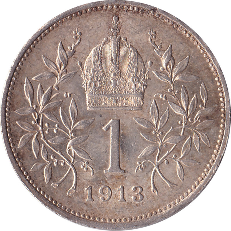 Austria - 1 corona - Franz Jospeh I - Old head - 1913 - No1309