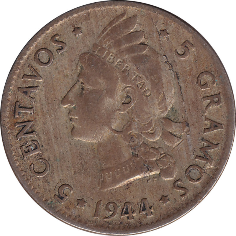 Dominican Republic - 5 centavos - Princesse - 1944 - No1319