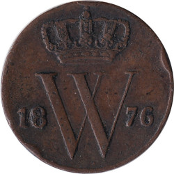 Netherlands - 1/2 cent - Guillaume III - Monogramme - 1876 - No42