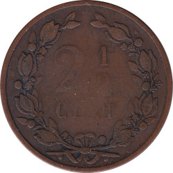 Netherlands - 2 1/2 cents - Lion héraldique - Petites branches - 1877 - No63