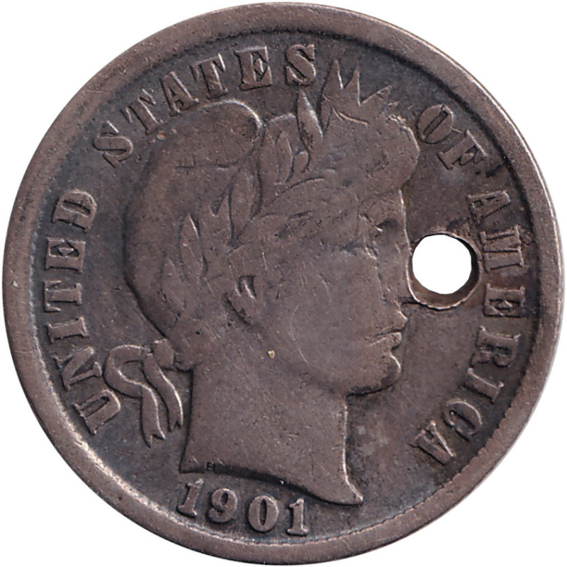 United States of America - 1 dime - Barber - 1901 - No1336