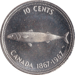 Canada - 10 cents - Confédération - 100 years - 1867 - 1967 (1967) - No1337