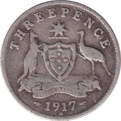 Australia - 3 pence - George V - 1917 M - No1047