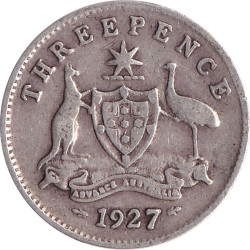 Australia - 3 pence - George V - 1927 - No1114
