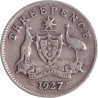 Australia - 3 pence - George V - 1927 - No1114
