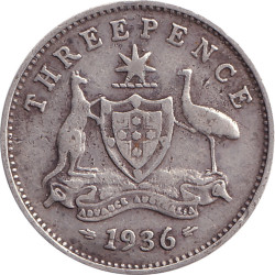 Australia - 3 pence - George V - 1936 - No1155
