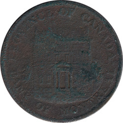 Canadian Provinces - 1/2 penny - Banque de Montréal - Front view - 1842 - No1378