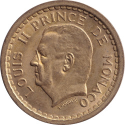 Monaco - 2 francs - Louis II - N.D.  (1945) - No1405