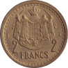 Monaco - 2 francs - Louis II - N.D.  (1945) - No1406