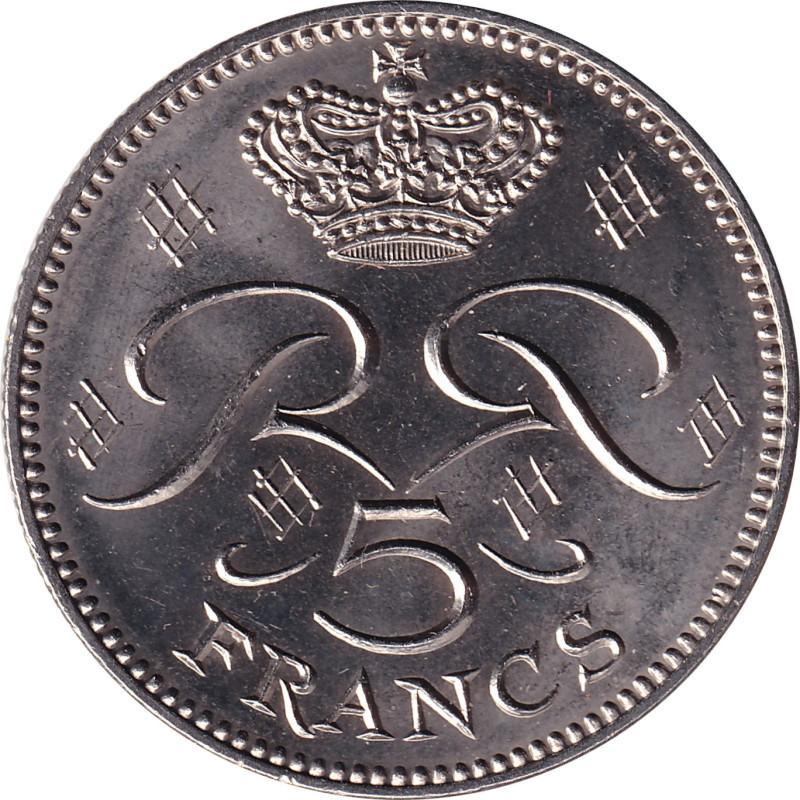 Monaco - 5 francs - BU - Rainier III - Monogramme - 1982 - No1407