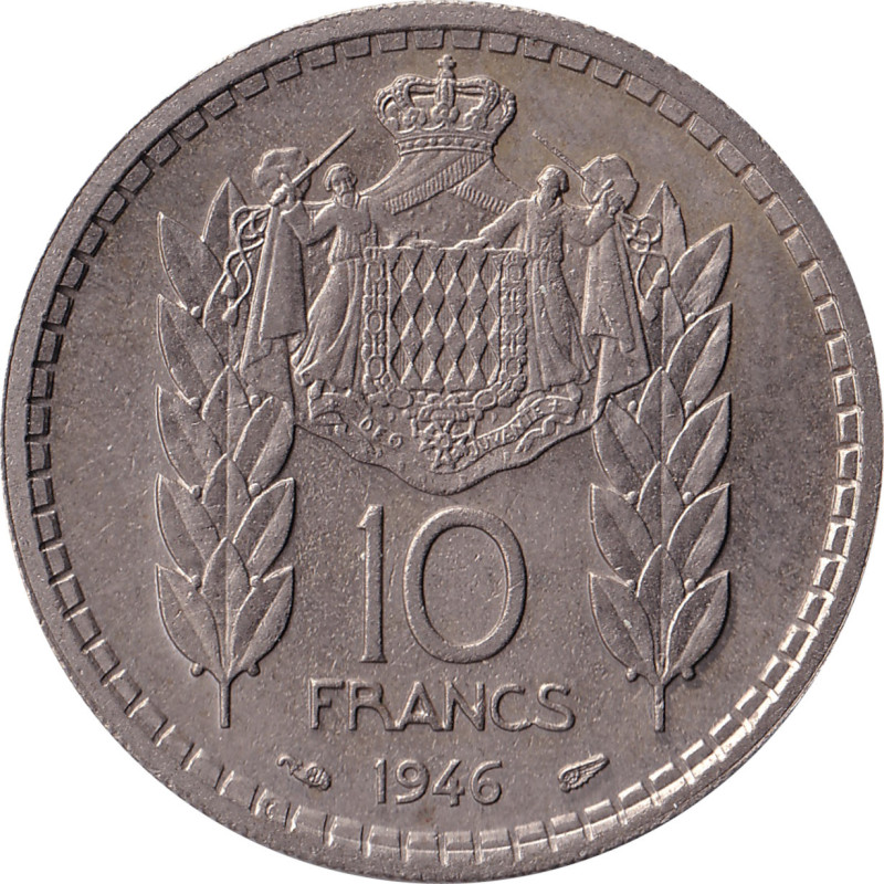 Monaco - 10 francs - BU - Louis II - 1946 - No1409
