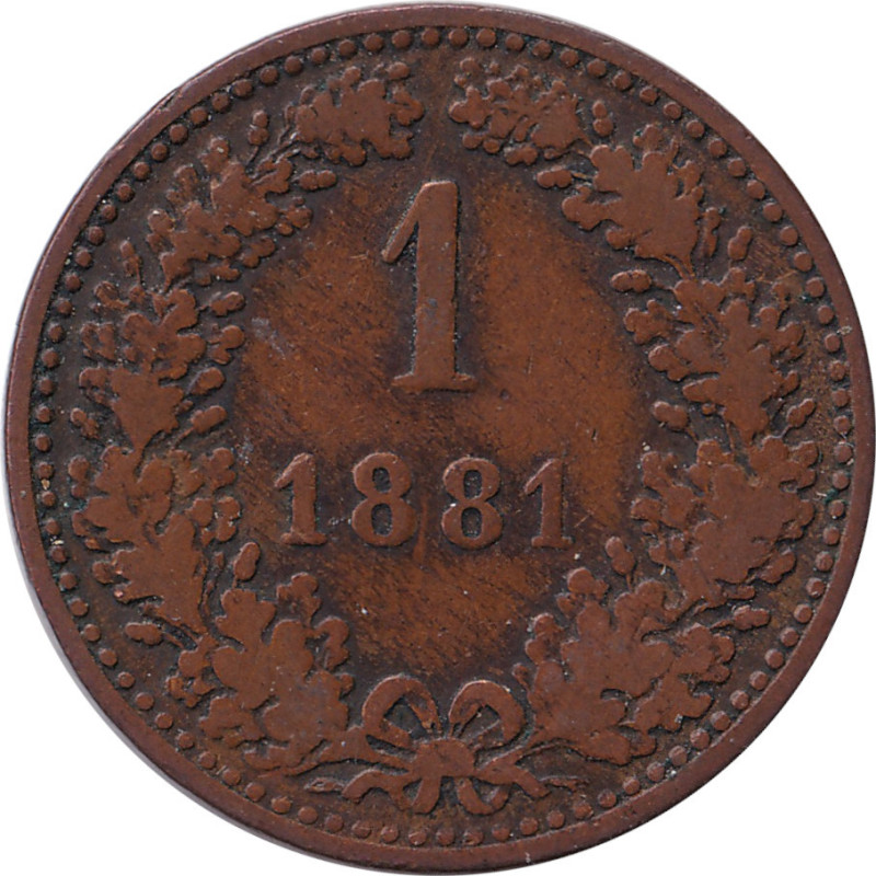 Austria - 1 kreuzer - Franz Jospeh I - 1881 - No1413