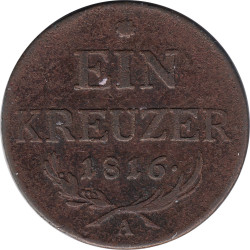 Austria - 1 kreuzer - Franz II - Shield - 1816 A - No1415