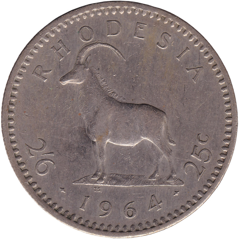 Rhodesia - 2 1/2 shillings - Elizabeth II - 1964 - No1420