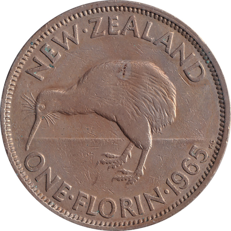 New Zealand - 1 florin - Elizabeth II - 1965 - No1422