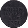 Denmark - 1 skilling - Christian VII - 1771 ♡ KM - No1423
