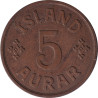 Iceland - 5 aurar - Christian X - 1940 - No1425