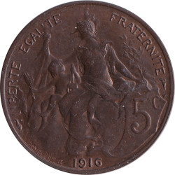 France - 5 centimes - Dupuis - 1916 avec étoile - No1426