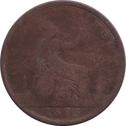 United Kingdom - 1 penny - Victoria - Mature bust - 1873 - No1358