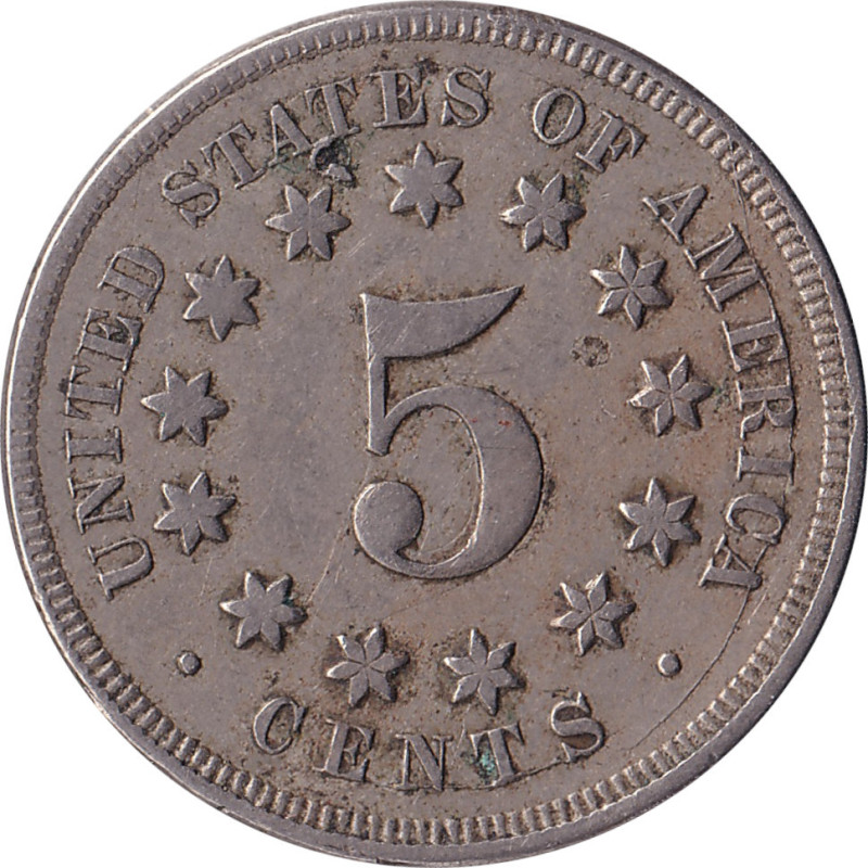United States of America - 5 cents - Blason - 1868 - No1436