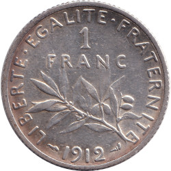 France - 1 franc - Semeuse - 1912 - No1437