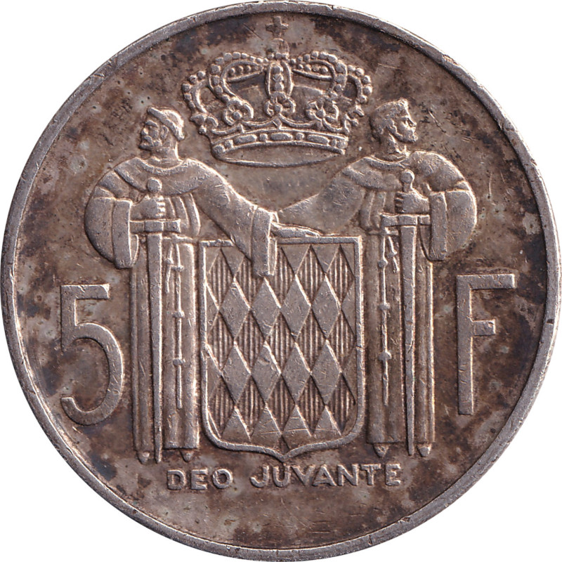 Monaco - 5 francs - Rainier III - Shield - 1966 - No1443