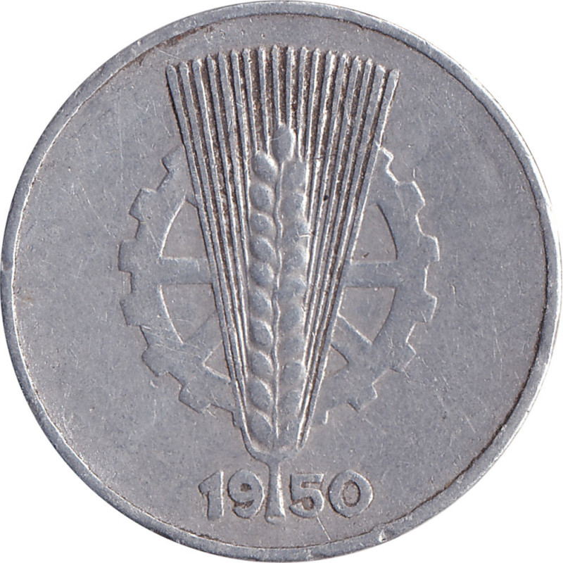Germany - 10 pfennig - Weath ear and gear - 1950 E - No1446