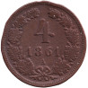 Austria - 4 kreuzer - Franz Jospeh I - 1861 A - No1468