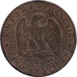 France - 5 centimes - Napoléon III - Laureate head - 1862 K - No1475