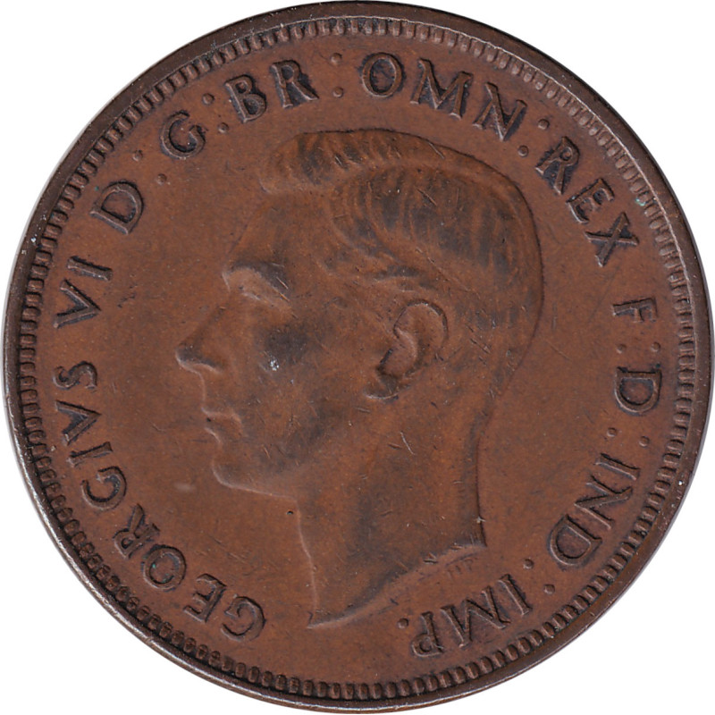 Australia - 1 penny - George VI - 1938 - No1482