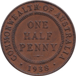 Australia - 1 penny - George VI - 1938 - No1482
