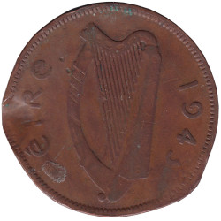 Ireland - 1/2 penny - EIRE - 1943 - No1483