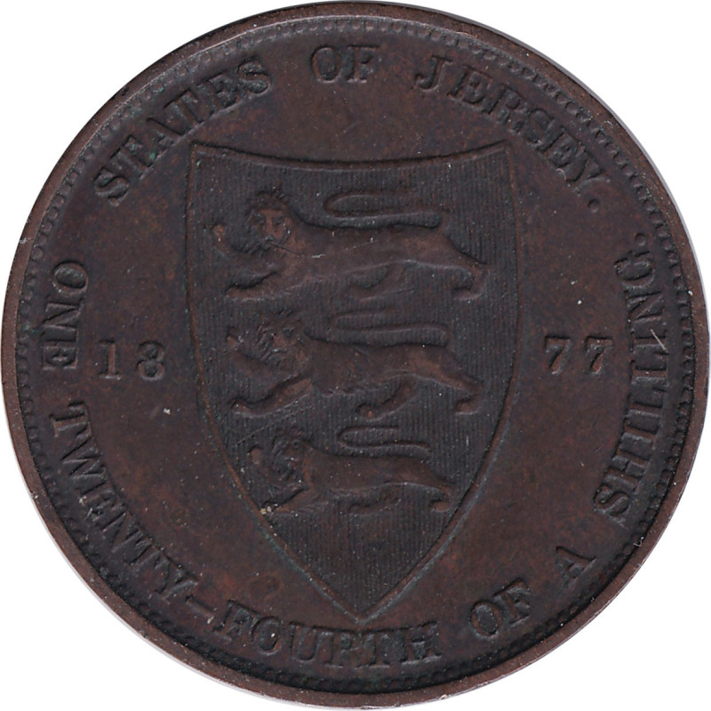 Jersey - 1/24 shilling - Victoria - 1877 H - No1486