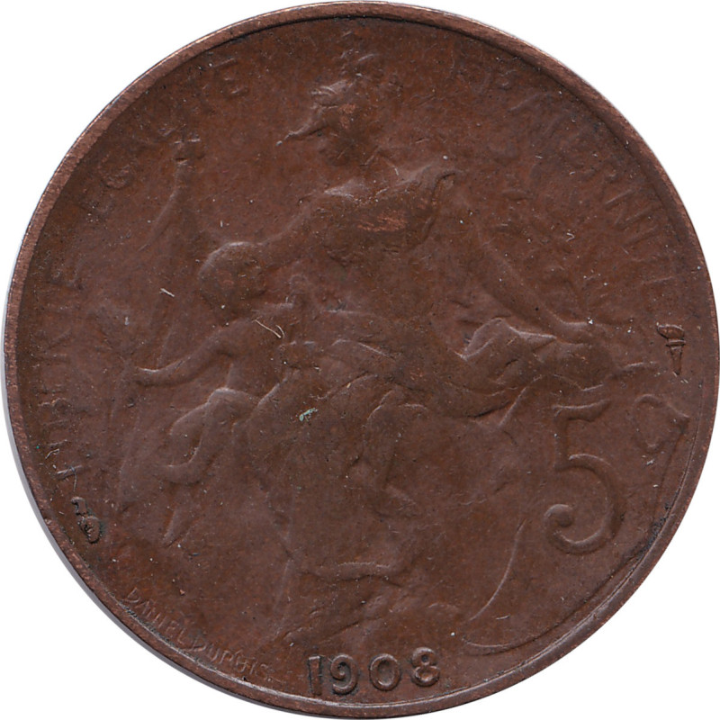 France - 5 centimes - Dupuis - 1908 - No1488