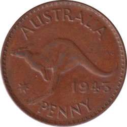 Australia - 1 penny - George VI -  1943 - No723