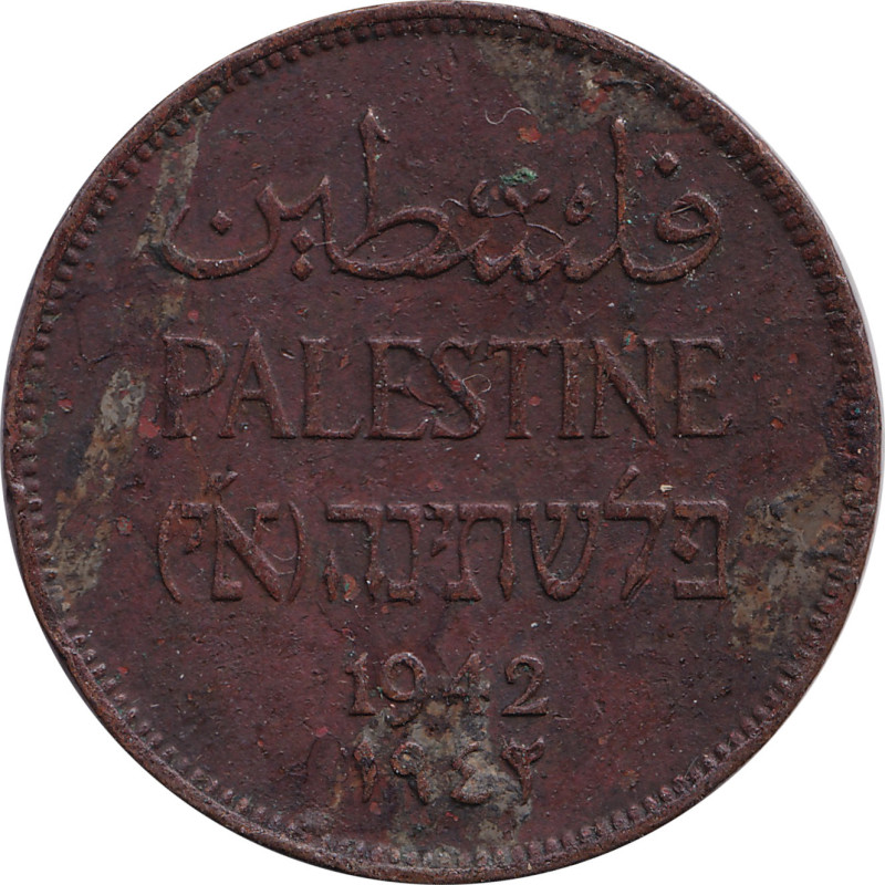 Palestine - 2 mils - Plant - 1942 - No1494