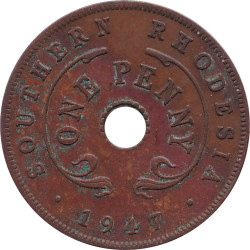 Rhodesia - 1 penny - George VI - 1947 - No1497
