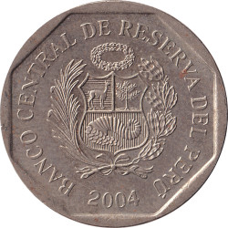 Peru - 1 sol - Armoiries - Valeur faciale en lettres - 2004 - No1501