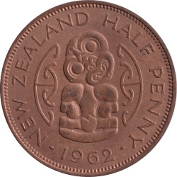 New Zealand - 1/2 penny -...