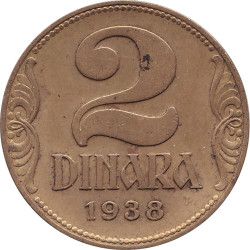 Yugoslavia - 2 dinara -...
