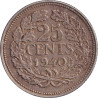 Netherlands - 25 cents - Wilhelmina I - Mature head - 1940 - No1534