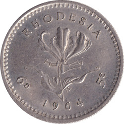Rhodesia - 6 pence -...