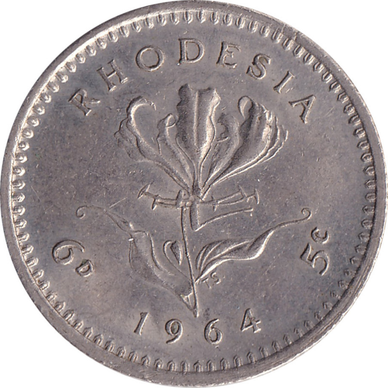 Rhodesia - 6 pence - Elizabeth II - 1964 - No1535