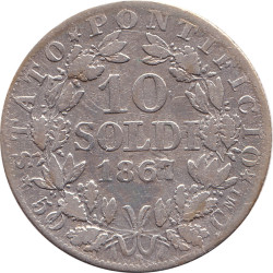 Vaticano - 10 soldi - 1867...