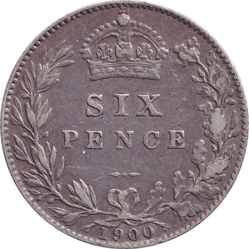 United Kingdom - 6 pence - Victoria - Buste agé - 1900 - No1548