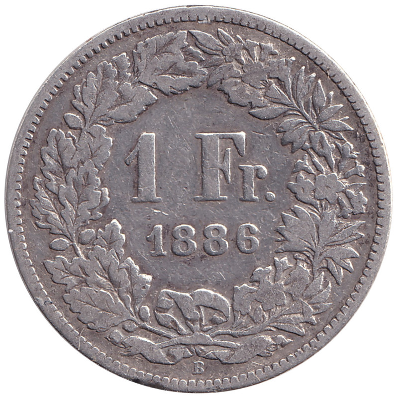 Swiss Confederation - 1 franc - Helvetia debout - 1886 B - No1431