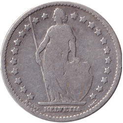 Swiss Confederation - 1 franc - Helvetia debout - 1886 B - No1431