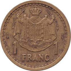 Monaco - 1 franc - Louis II - N.D. - (1943) - No1515